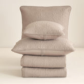 DaDa Bedding Neutral Taupe Beige Sandy Elegant Matelasse Cotton Quilted Bedspread Set (JHW-585) by DaDa Bedding Collection